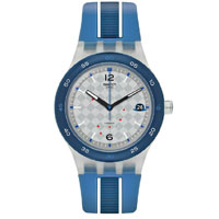 Swatch×Hackett London Sistem51 THAMES腕錶 $1,400（L）