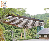 隈研吾設計的木橋，外觀工整又壯觀，成了檮原町地標。