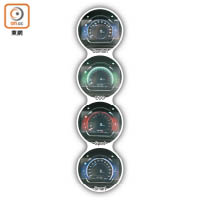 7吋LCD電子儀錶板屬全新設計，並會根據所選駕駛模式而變色。