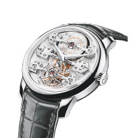 Girard-Perregaux La Esmeralda 陀飛輪腕錶。白金款式 約166萬（C）