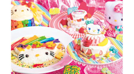 原宿的Kawaii Monster Café在今個暑假聯乘Hello Kitty化身成限定聯名Café，推出原宿風Kitty餐點。