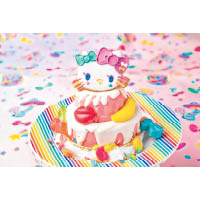 原宿×Kawaii×Kitty甜點蛋糕（1,480日圓，約$109），像個雪人。