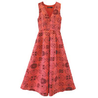 Emma Wallace紅色印花圖案連身傘裙 $3,464（A）