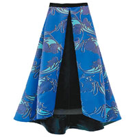Emma Wallace藍色印花圖案半截傘裙 $2,858（A）
