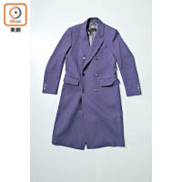 BOSS深紫色羊毛長褸 $12,500（A）