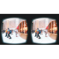 利用橫置雙鏡拍攝3D影片時，畫面會分成左右兩邊，配合附送的3D眼鏡便可看到3D畫面。