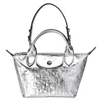 LONGCHAMP銀色LGP Monogram Le Mini Pliage Cuir手袋 $3,450（A）