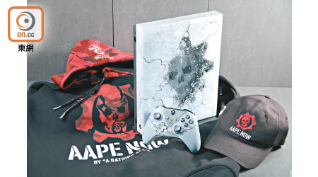 《Gears 5》「破冰封印骷髏限量版Xbox One X 1TB主機套裝」，主機加入半透明骷髏圖案。<br>售價︰$3,880