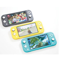 Switch Lite備有灰、黃、藍綠3款顏色選擇。<br>售價：$1,490/各