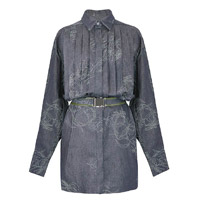 Anteprima深灰色印花牛仔布Shirt Dress $8,995（A）