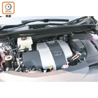 313ps的總馬力來自3.5L V6引擎及前、後電動馬達組成的油電混合動力系統。