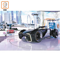 e-Racer是1+1座電動概念車，雖然廠方沒有公布發展詳情，但從廠方口號Play the Future，可預計將會是充滿駕駛樂趣的跑車。