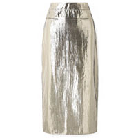 REJINA PYO銀色絲面布料半截裙 $3,345（B）