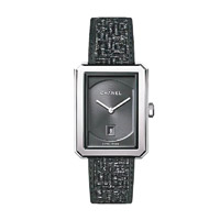 Chanel BOY·FRIEND TWEED斜紋軟呢錶帶腕錶（中型款） $33,500（B）