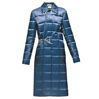 BOTTEGA VENETA深藍色Quilted色丁大衣 $28,550