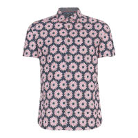 Ted Baker粉紅×藍色圖案恤衫 $1,150（B）