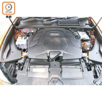 配上3公升V6 TFSI引擎及48V Mild-Hybrid輕混合動力系統，動力十足又節能。