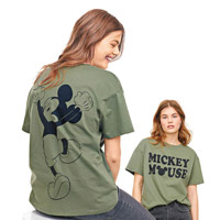 H&M×Mickey Mouse軍綠色短袖 Print Tee $99.9（B）