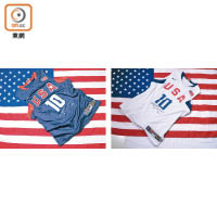 2. 北京奧運戰衣<br>2008年北京奧運美國男子籃球隊主場及作客球衣，球衣上有Kobe Bryant簽名及寫上08 USA GOLD字樣。每款配色全球限量50件，市值每件約2萬美元。