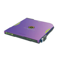 Buffalo初號機DVD外置燒碟機（售價：7,980日圓）用上紫色作主調。