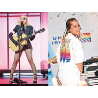Alicia Keys及Madonna兩位樂壇天后亦有於活動上獻唱。