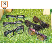 備有3個型號、6個款式選擇，涵蓋濾藍光平光鏡、粉紅鏡片及太陽眼鏡。