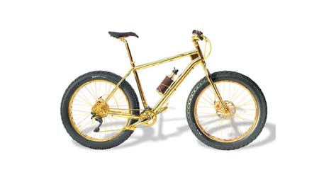 鍍上純24K黃金的山地單車，售價高達100萬美元，比起一些超跑還要貴！