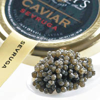 Sevruga Caviar<br>成長期會較短，Sevruga體形也相對細小，魚子體積亦較小，質感飽滿而清新。