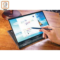 跟機附有ASUS Pen觸控筆，配合《Windows Ink》就能書寫畫圖。