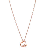 TIFFANY & CO. Elsa Peretti® 18K玫瑰金鑽石心形吊墜頸鏈 $8,550（I）