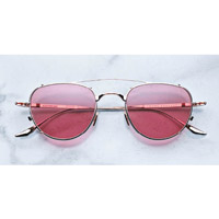 JACQUES MARIE MAGE Harcourt玫瑰金色鈦金屬框配紅色鏡片太陽眼鏡 $7,980（A）