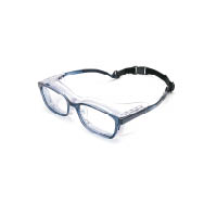 鏡臂末端可繫上特製眼鏡帶，有助進一步固定眼鏡，圖為WELLINGTON鏡框。