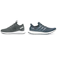 adidas BOOST及PUMA NRGY有着相近的外觀及腳感，不過PUMA近年已經改以IGNITE Foam作主打，但adidas BOOST仍然常見於不同鞋款。