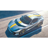 Ferrari 812 Superfast限量特別版公開了造型照，貫穿引擎蓋的碳纖維進一步優化造型。