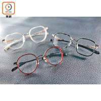 WOLFGANG PROKSCH BK34眼鏡 $4,580（上）、BK33眼鏡 $4,580（中）、BK32眼鏡 $4,580（下）（B）