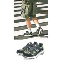 A BATHING APE®×New Balance ML2002R將辨識度極高的猿人色彩美學結合到鞋款當中。<br>$1,699（6月5日推出）