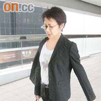 陸恭蕙昨離開公司時表示，不會回應有關馮慧君的一切。	（韓耀庭攝）