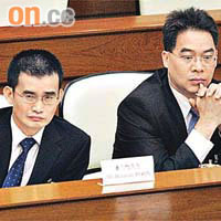 平機會政策及研究主管朱崇文（左）和法律總監潘力恒否認有看過審計報告草稿。