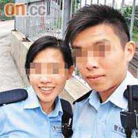兩名男女警員當值時拍照，已被紀律處分。
