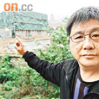 村民陳顯宇指地盤「懶理」政府禁令，照舊開工。