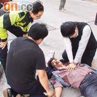 心臟病人楊德祥在明愛醫院門外失救致死。