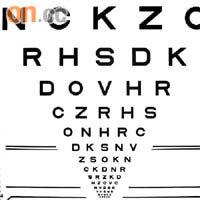 按國際通用的視力表，正常雙眼視力不應相差超過一行，否則可能有弱視。