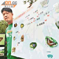 潘瑞輝列舉十大面臨威脅的蝴蝶棲息地，其中四個在大埔。