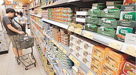 罐頭食品已預告加價，促使市民生活開支增加。