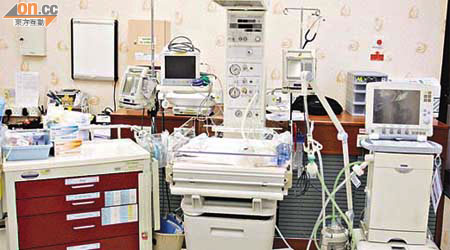 仁安醫院加設兩張新生嬰兒特別護理病床，以照顧出生後體弱嬰兒。	（梁耀榮攝）