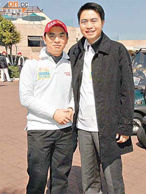 呂鈞堯（右）同保良局總理林潞拍住上，為籌款不遺餘力。	（何偉鴻攝）