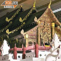 泰國政府旅遊局選用清邁金寶殿作花車造型。