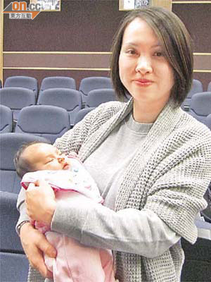 林太接受中醫治療多囊性卵巢症後，上月誕女嬰。	（何昀諺攝）