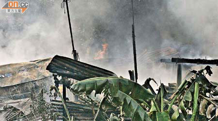 唐人新村一鐵皮屋去年三月發生火災。	