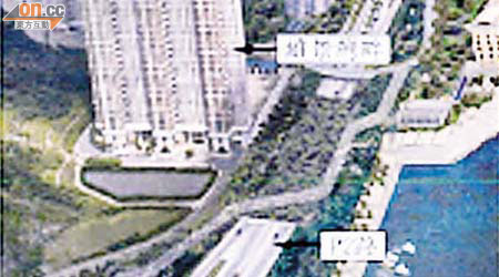 P2填海區的海濱長廊、行人路、單車徑及綠化帶的模擬設計圖。